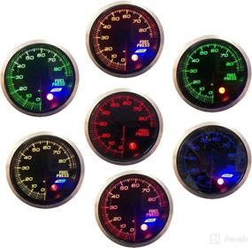 img 2 attached to 🚗 52mm Fuel Pressure Gauge - 2-1/16'' - 7 Color Display - 0-80 PSI Meter - Press Alarm - Electronic Sensor & Stepper Motor - Black Dial - Smoked Lens