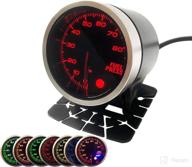 🚗 52mm fuel pressure gauge - 2-1/16'' - 7 color display - 0-80 psi meter - press alarm - electronic sensor & stepper motor - black dial - smoked lens logo