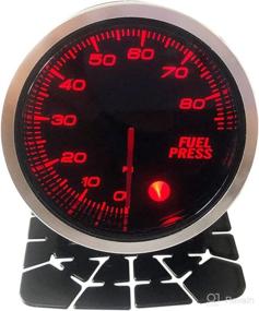 img 3 attached to 🚗 52mm Fuel Pressure Gauge - 2-1/16'' - 7 Color Display - 0-80 PSI Meter - Press Alarm - Electronic Sensor & Stepper Motor - Black Dial - Smoked Lens