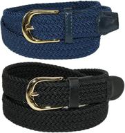 ctm womens elastic braided stretch women's accessories : belts logo