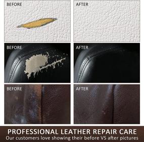 img 2 attached to 🛋️ SEISSO 11-Piece Black Leather Repair Kit: Restore Couches, Car Seats & More with Vinyl PU Leather Repair Paint Gel, Filler Cream, and Mink Oil – Fix Scratches, Holes, and Wear on Sofas, Jackets