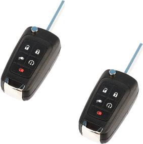 img 1 attached to 🔑 2011-2015 Chevrolet Volt Flip Key Fob Keyless Entry Remote Set (22923862, 22737521) - Pack of 2