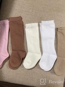 img 6 attached to 🧦 CHUNG Knee High Cotton Socks for Toddler Baby Girls 0-7 Years - Solid Colors, Thin, with Bowknot Detail - Perfect for Spring and Summer