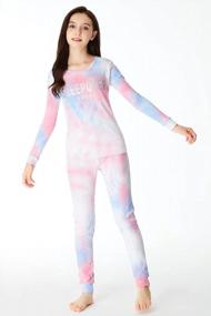 img 1 attached to Trendy Tie-Dye Sleepover Pajama Set For Girls In Snug-Fit Cotton, Available In Sizes 4T-14
