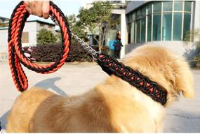 img 2 attached to 🐶 Dog Collar and Leash Set with Heavy-Duty Training Leash, Strong Braided Rope Leash, Durable Nylon Leash for Small Medium Large Dogs