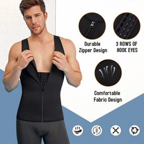 img 3 attached to Men'S Compression Tank Top Shaper For Body Slimming, Tummy Control, And Girdle Effect By TAILONG