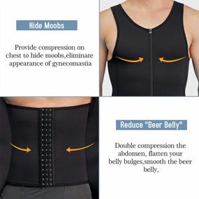img 2 attached to Men'S Compression Tank Top Shaper For Body Slimming, Tummy Control, And Girdle Effect By TAILONG
