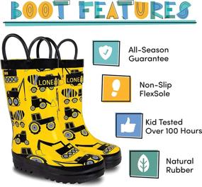 img 3 attached to 👞 SEO-Friendly Product Title: LONECONE Construction Pattern Toddler Shoes - Boots for Boys