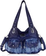 👜 angel barcelo leather shoulder handbags for women - handbags & wallets at hobo bags logo