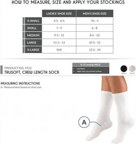 img 2 attached to Truform 8-15 Trusoft Crew Sock, Large, White (Pack Of 2)