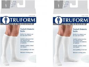 img 4 attached to Truform 8-15 Trusoft Crew Sock, Large, White (Pack Of 2)