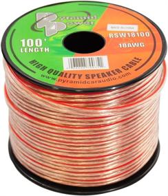 img 2 attached to PYRAMID 100ft 18 Gauge Speaker Wire - Premium Copper Cable for Audio Stereo, Amplifiers, Surround Sound Systems, TV Home Theater, and Car Stereos - RSW18100