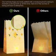 acelist 30 pcs led tea lights with 30 pcs moisture-proof luminary bags with candles, electric candles with battery and luminaria, flameless tealight candles for christmas wedding party halloween decor логотип