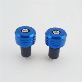 img 3 attached to Blue CNC Aluminum Handle Bar Slider Caps Weight Plugs for 7/8'' Motorcycle Handlebar - OKSTNO