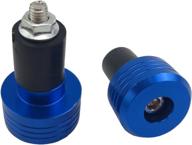 blue cnc aluminum handle bar slider caps weight plugs for 7/8'' motorcycle handlebar - okstno логотип