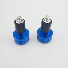 img 2 attached to Blue CNC Aluminum Handle Bar Slider Caps Weight Plugs for 7/8'' Motorcycle Handlebar - OKSTNO