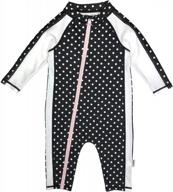 солнцезащитный костюм для девочек upf 50+ с длинным рукавом: защитите своего малыша от солнца с помощью swimzip! логотип