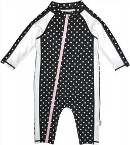 img 4 attached to Солнцезащитный костюм для девочек UPF 50+ с длинным рукавом: защитите своего малыша от солнца с помощью SwimZip!
