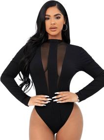 img 4 attached to SweatyRocks Womens Shoulder Jumpsuit Bodysuit Women's Clothing at Jumpsuits, Rompers & Overalls