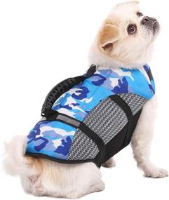 img 3 attached to 🐶 SAWMONG Dog Life Jacket: Adjustable Flotation Vest for Dogs, with Rescue Handle for Swimming Safety