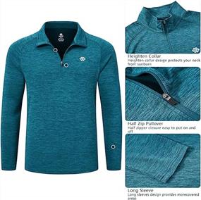 img 2 attached to MoFiz Men'S Polo Shirts Long Sleeve Sun Shirts UPF 50+ Cycling Combat Hiking Fishing 1/4 Pullover Zip