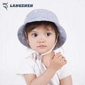 img 3 attached to Sun Protection Hat For Kids: LANGZHEN Summer Play Hat With Wide Brim & Chin Strap