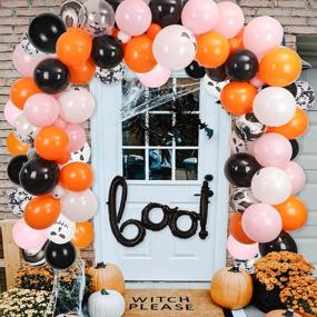 img 1 attached to Grim And Boo-Tiful: 121 Piece Halloween Balloon Garland Kit With Foil And Latex Balloons, Perfect For Spook-Tacular Decorations!