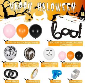 img 2 attached to Grim And Boo-Tiful: 121 Piece Halloween Balloon Garland Kit With Foil And Latex Balloons, Perfect For Spook-Tacular Decorations!