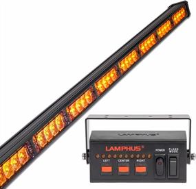 img 4 attached to Highly Visible Amber LED Traffic Advisor Light Bar For Trucks And Vehicles - LAMPHUS SolarBlast 38 With 32W, 48 Flash Modes, TA Controller And Waterproof Design