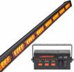 highly visible amber led traffic advisor light bar for trucks and vehicles - lamphus solarblast 38 with 32w, 48 flash modes, ta controller and waterproof design logo