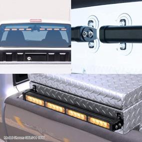 img 2 attached to Highly Visible Amber LED Traffic Advisor Light Bar For Trucks And Vehicles - LAMPHUS SolarBlast 38 With 32W, 48 Flash Modes, TA Controller And Waterproof Design