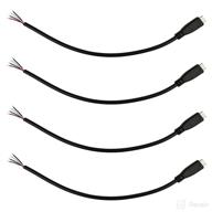 pigtail 4 pack power cable 9 8inch logo