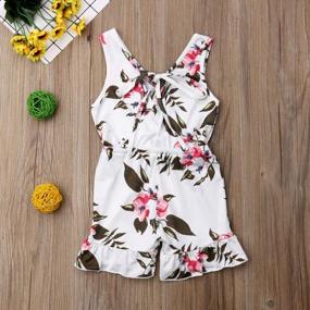 img 1 attached to Floral Sleeveless Romper Jumpsuit: The Perfect Summer Outfit For Twins