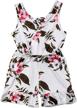 floral sleeveless romper jumpsuit: the perfect summer outfit for twins logo