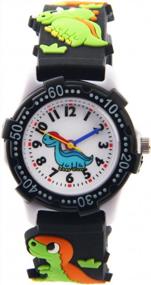 img 4 attached to ELEOPTION Waterproof Kids Watch - Adorable 3D Cartoon Design, Analog And Digital Display - Perfect Birthday Gift!