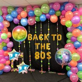 img 1 attached to Шаг в прошлое с JeVenis 80S Retro Party Balloon Banner And Decorations: принадлежности для хип-хоп вечеринки в стиле 80-х с фотофоном