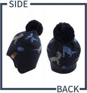 warm and cozy knitted baby hat and scarf set for boys and girls with fleece lining and pompom logo
