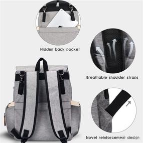 img 2 attached to Convenient Diaper Bag Backpack: Includes Portable Changing Pad, Pacifier Case, and Stroller Straps