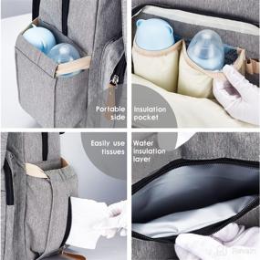 img 1 attached to Convenient Diaper Bag Backpack: Includes Portable Changing Pad, Pacifier Case, and Stroller Straps
