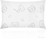 🐯 toddler pillow with pillowcase | baby pillows for sleeping | machine washable 100% cotton kids pillow for sleeping | ideal for cribs bed sets, kids cots, travel (tiger) logo