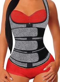 img 3 attached to Slim Down And Shape Up With HOTAPEI Sweat Band Waist Trainer For Women