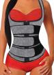 slim down and shape up with hotapei sweat band waist trainer for women logo