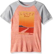 lucky brand graphic apricot boys' toddler clothing - tops, tees & shirts logo