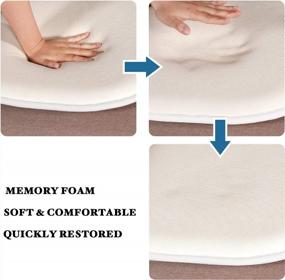 img 1 attached to H.VERSAILTEX Premium Memory Foam Подушки для стульев, 6 упаковок - 16X16 дюймов, толстые мягкие нескользящие подушки для сидений с SBR-подложкой и ремнями для гостиной, кухня белого цвета