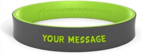 img 4 attached to Custom Dual Layer 100% Silicone Wristband - Personalized Rubber Bracelet For Promotions, Events, Gifts, Support Causes & Fundraisers - Men Women Kids