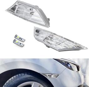 img 1 attached to Side Marker Light For Honda Civic Sedan Coupe Hatchback 2016 2017 2018 2019 2020 Side Marker Turn Signal Lights Kits (Clear Lens Side Marker Light OEM)