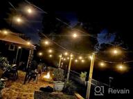 img 1 attached to Mlambert 48Ft Outdoor Bistro String Lights For Patio, Waterproof 11W Dimmable Edison Bulbs Hanging Commercial Grade Cafe Backyard Pergola Wedding 2200K Warm White Black review by Alex May