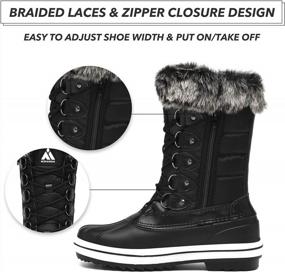 img 1 attached to Women'S Mid Calf Winter Snow Boots: Waterproof, Cold Weather Insulated & Non Slip