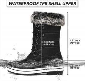 img 3 attached to Women'S Mid Calf Winter Snow Boots: Waterproof, Cold Weather Insulated & Non Slip