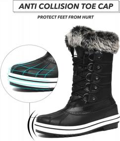 img 2 attached to Women'S Mid Calf Winter Snow Boots: Waterproof, Cold Weather Insulated & Non Slip
